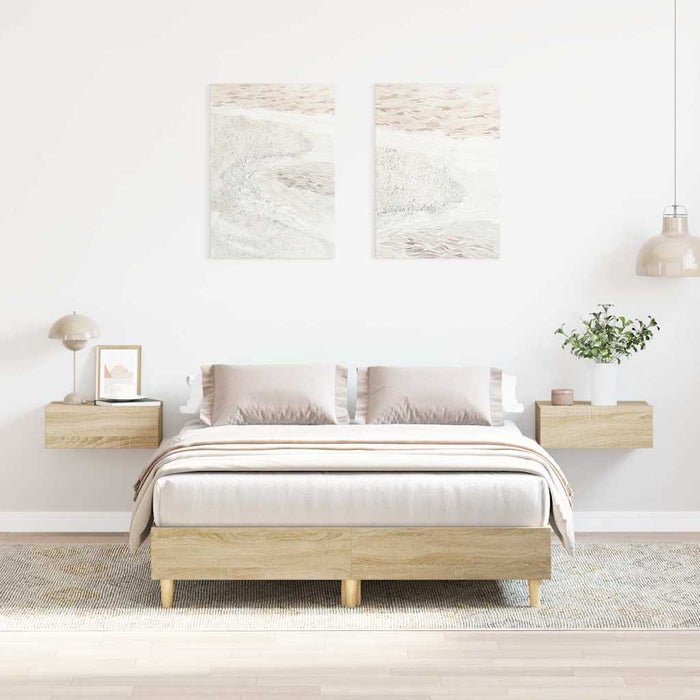 Cadru pat fără saltea Stejar Sonoma 120x200 cm Lemn prelucrat - WALTI WALTI