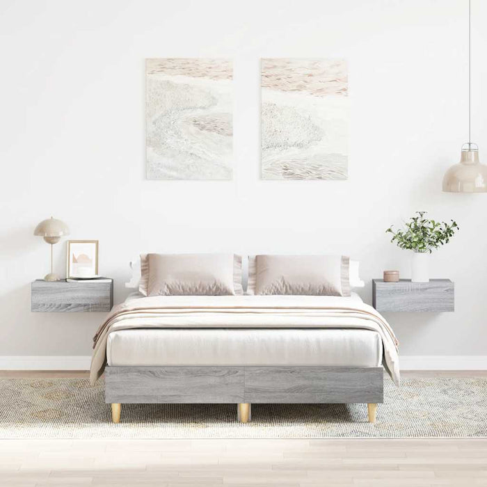 Cadru de pat fără saltea Gri Sonoma 120x200 cm lemn prelucrat - WALTI WALTI