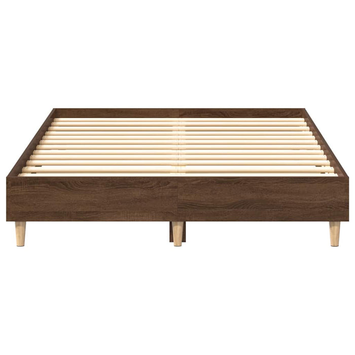 Cadru pat fără saltea Stejar maro 120x200 cm Lemn prelucrat WALTI