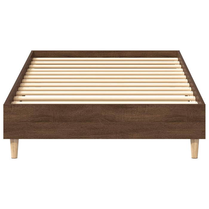 Cadru pat fără saltea Stejar maro 100x200 cm Lemn prelucrat WALTI