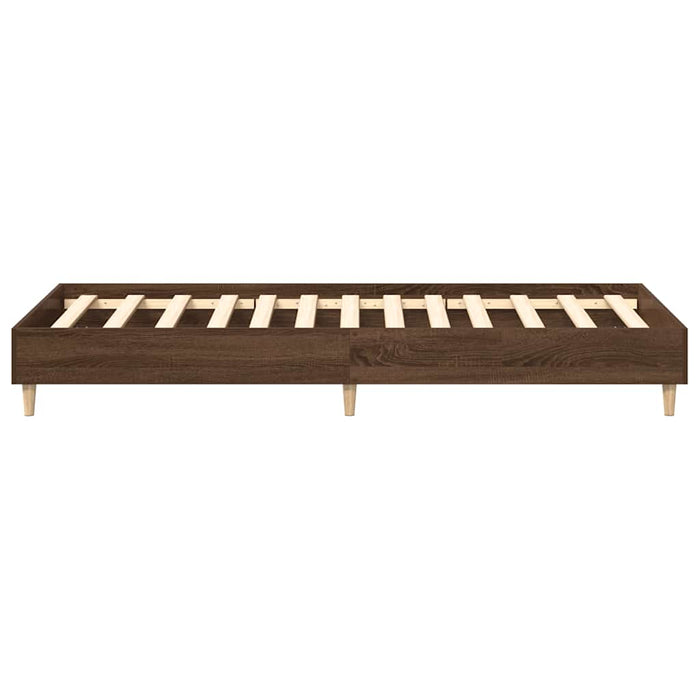 Cadru pat fără saltea Stejar maro 100x200 cm Lemn prelucrat WALTI