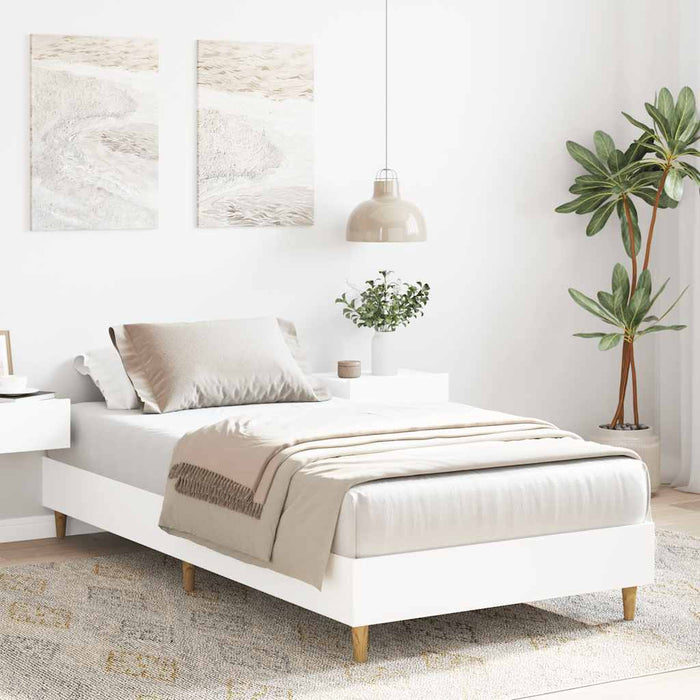 Cadru de pat fără saltea, alb, 90x200 cm, lemn prelucrat - WALTI WALTI