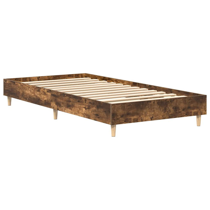 Cadru pat fără saltea Stejar afumat 90x200 cm Lemn prelucrat - WALTI WALTI