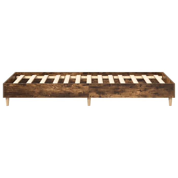 Cadru pat fără saltea Stejar afumat 90x200 cm Lemn prelucrat - WALTI WALTI