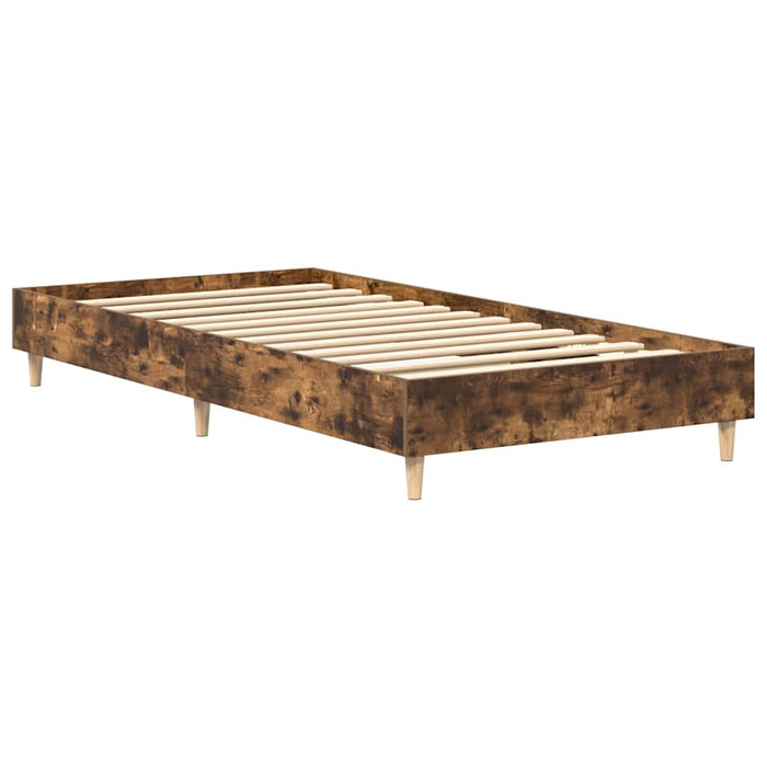 Cadru pat fără saltea Stejar afumat 90x200 cm Lemn prelucrat - WALTI WALTI