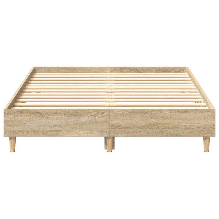 Cadru de pat fără saltea Stejar Sonoma 140x190cm Lemn prelucrat - WALTI WALTI