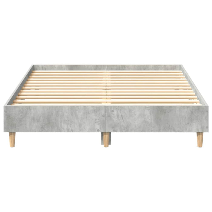 Cadru de pat fără saltea Gri beton 140x190 cm Lemn prelucrat WALTI