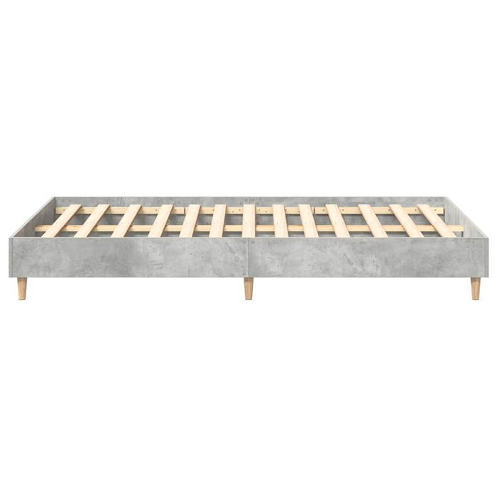 Cadru de pat fără saltea Gri beton 140x190 cm Lemn prelucrat WALTI