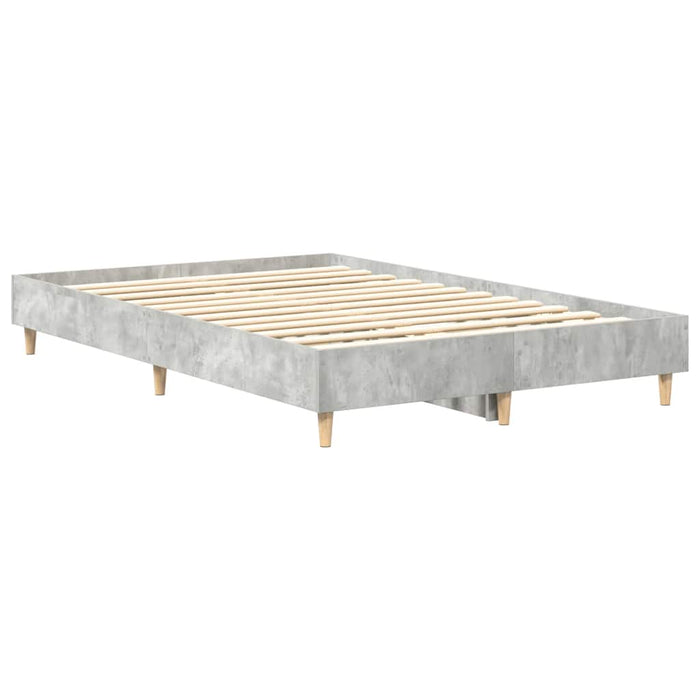 Cadru de pat fără saltea Gri beton 140x190 cm Lemn prelucrat WALTI