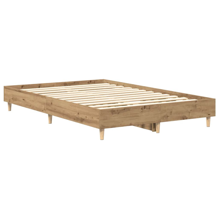 Cadru pat fără saltea Stejar Artisan 140x190 cm Lemn prelucrat - WALTI WALTI