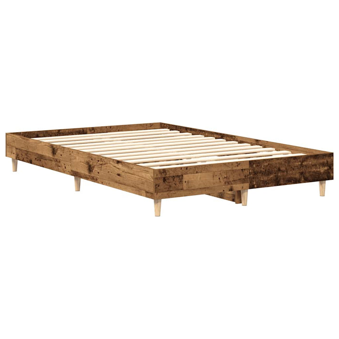 Cadru de pat fără saltea Lemn vechi 135x190 cm Lemn prelucrat - WALTI WALTI