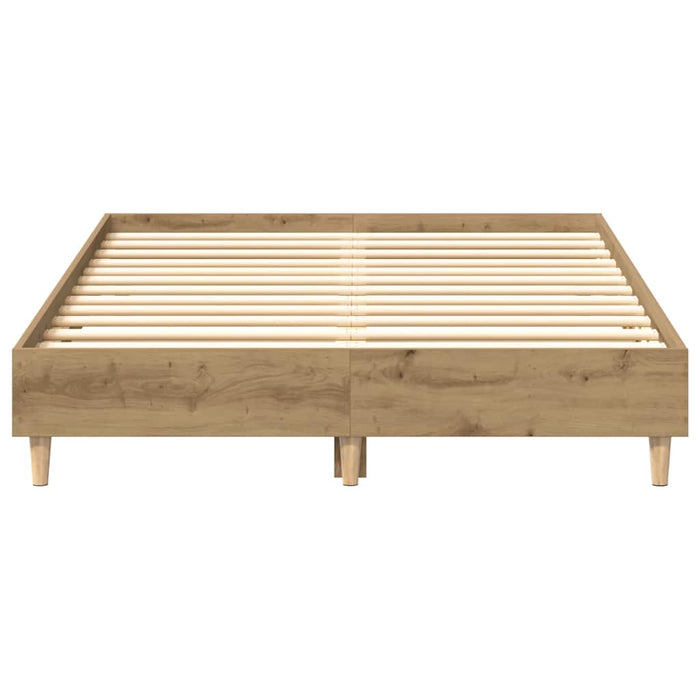 Cadru pat fără saltea Stejar Artisan 135x190 cm Lemn prelucrat - WALTI WALTI