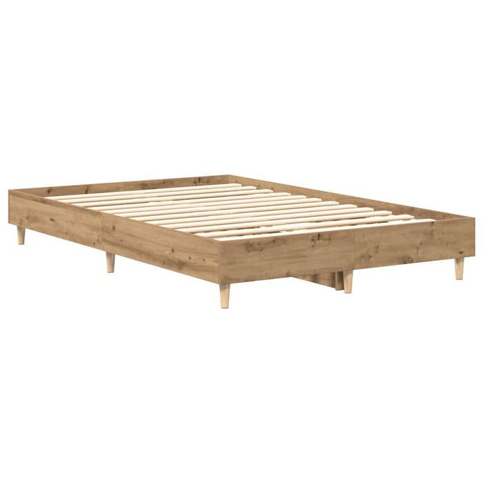 Cadru pat fără saltea Stejar Artisan 135x190 cm Lemn prelucrat - WALTI WALTI