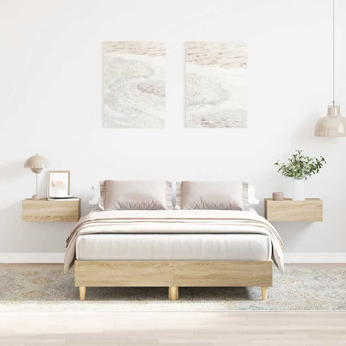 Cadru de pat fără saltea Stejar Sonoma 120x190cm Lemn prelucrat - WALTI WALTI