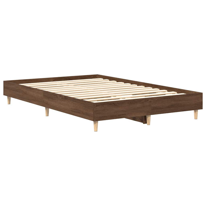 Cadru pat fără saltea Stejar maro 120x190 cm Lemn prelucrat - WALTI WALTI
