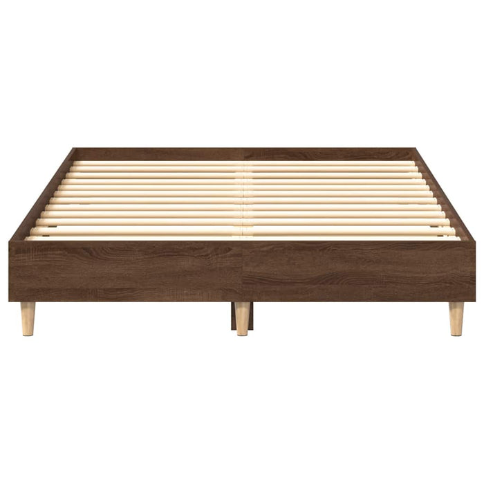 Cadru pat fără saltea Stejar maro 120x190 cm Lemn prelucrat - WALTI WALTI