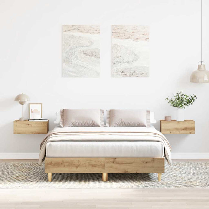 Cadru pat fără saltea Stejar Artisan 120x190 cm Lemn prelucrat - WALTI WALTI