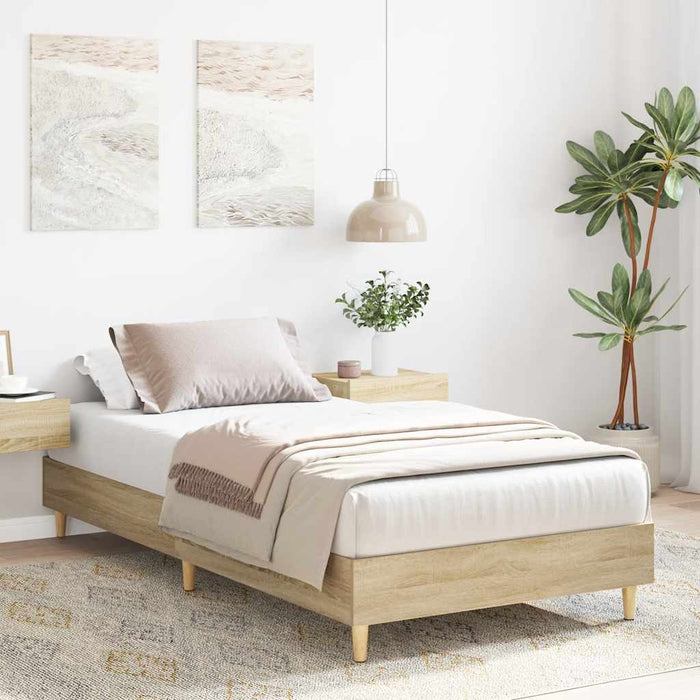 Cadru de pat fără saltea Stejar Sonoma 90x190 cm Lemn prelucrat - WALTI WALTI