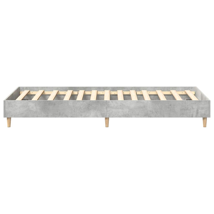 Cadru de pat fără saltea Gri beton 90x190 cm Lemn prelucrat - WALTI WALTI