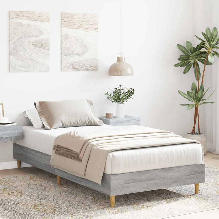 Cadru de pat fără saltea Gri Sonoma 90x190 cm Lemn prelucrat WALTI