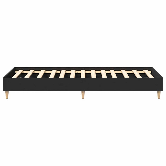 Cadru de pat fără saltea, negru, 75x190 cm, lemn prelucrat - WALTI WALTI