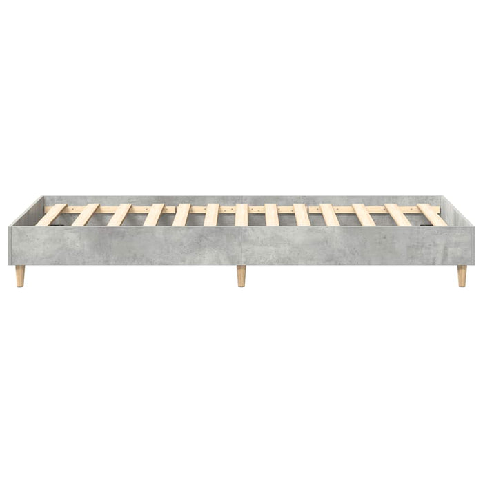 Cadru de pat fără saltea Gri beton 75x190 cm Lemn prelucrat - WALTI WALTI
