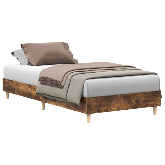 Cadru pat fără saltea Stejar afumat 75x190 cm Lemn prelucrat - WALTI WALTI