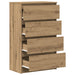 Bufetă Stejar Artisan 60x35x98,5 cm Lemn prelucrat - WALTI WALTI