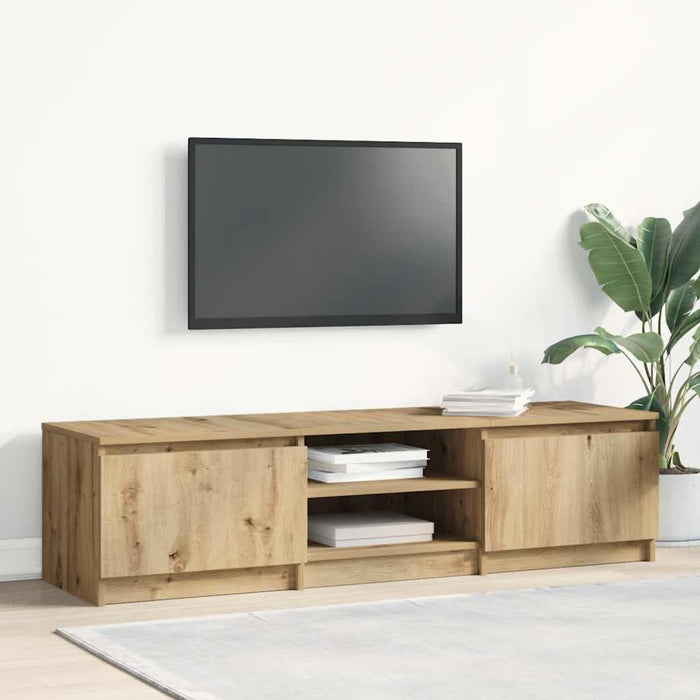 Dulap TV, stejar artizanal, 140x40x36 cm, lemn prelucrat - WALTI WALTI