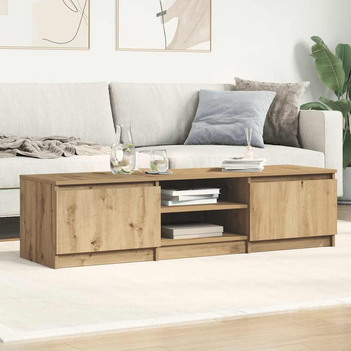 Dulap TV, stejar artizanal, 140x40x36 cm, lemn prelucrat - WALTI WALTI