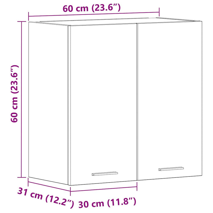 Dulap de bucătărie din lemn vechi 60x31x60 cm lemn prelucrat WALTI