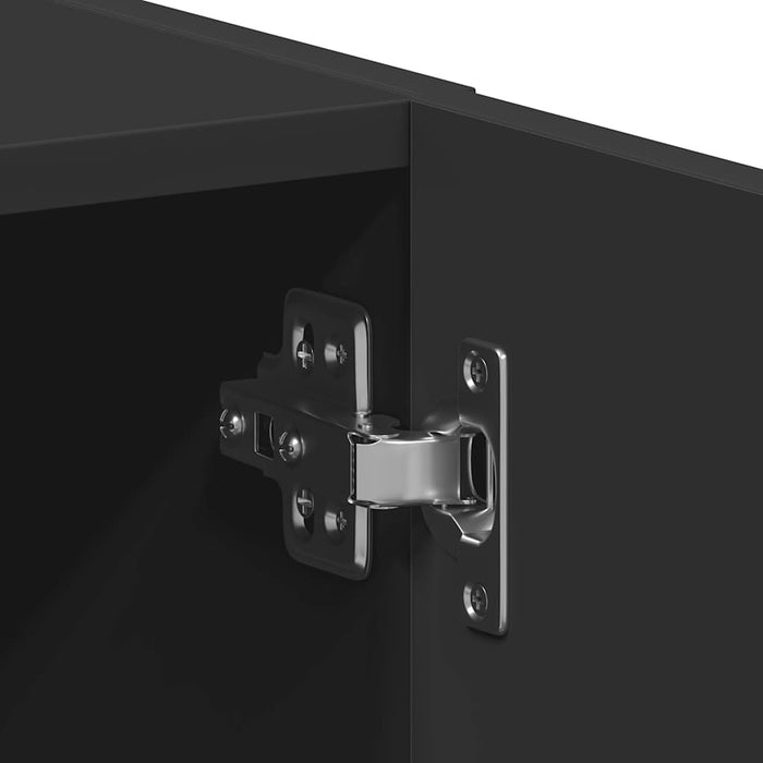 Dulap pentru mașină de spălat negru 64x24x190 cm lemn prelucrat - WALTI WALTI