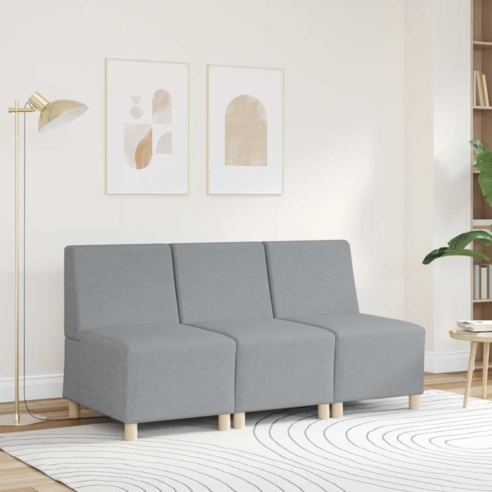 Canapea Scaun fără brațe, gri deschis, 55 cm, material textil - WALTI WALTI