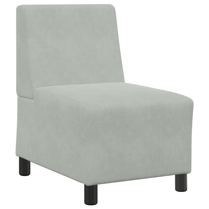 Canapea modulară fără brațe, gri deschis, 55 cm, catifea - WALTI WALTI