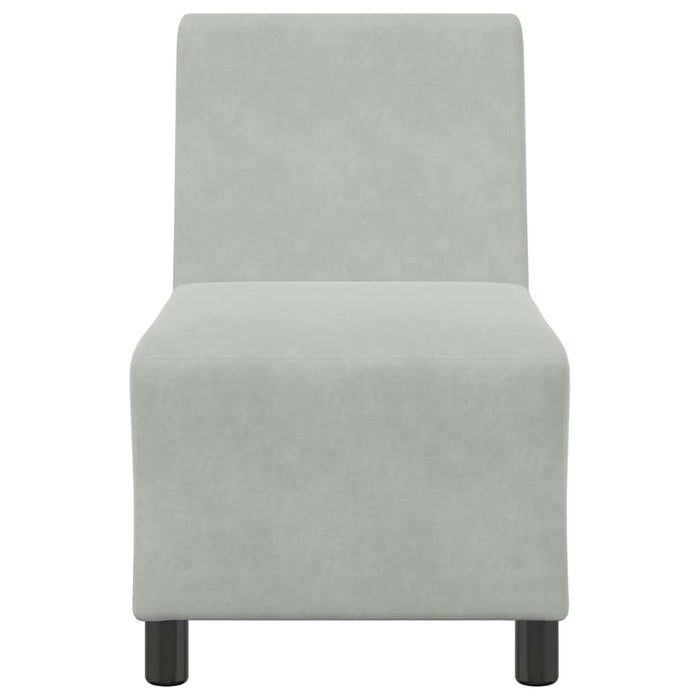 Canapea modulară fără brațe, gri deschis, 55 cm, catifea - WALTI WALTI