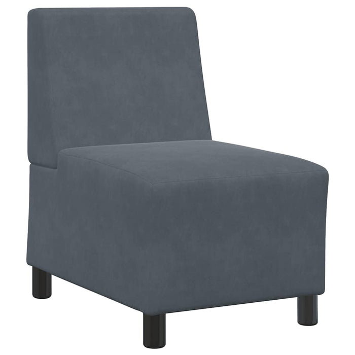 Canapea modulară fără brațe, gri închis, 55 cm, catifea WALTI