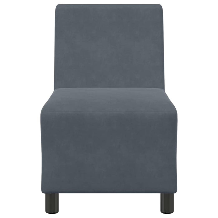 Canapea modulară fără brațe, gri închis, 55 cm, catifea WALTI