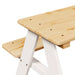 Masa pentru copii cu banci "IRUN" alb 90x79,5x50cm lemn masiv - WALTI WALTI