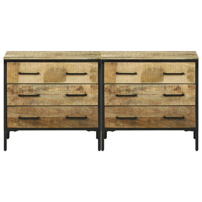 Bufeturi 70 x 35 x 70 cm Maro Lemn masiv de mango nefinisat WALTI