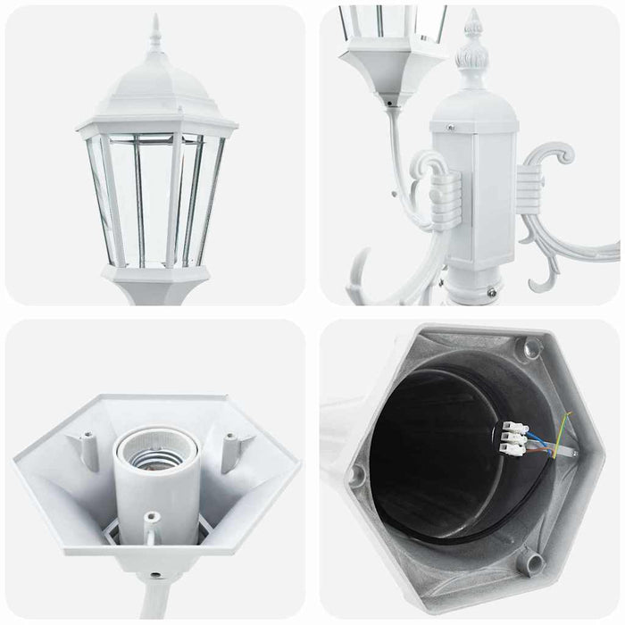 Lumina de grădină Alb 235 cm Aluminiu - WALTI WALTI