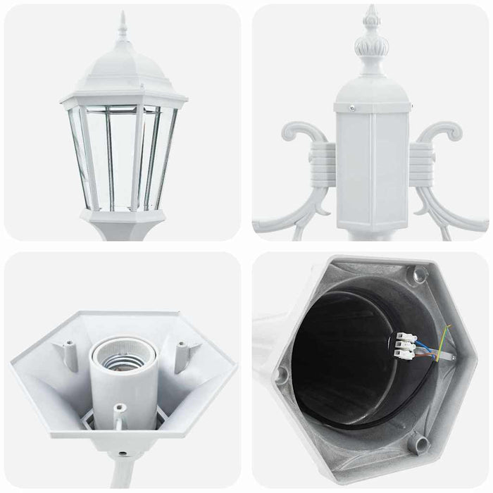 Lumina de grădină Alb 235 cm Aluminiu - WALTI WALTI