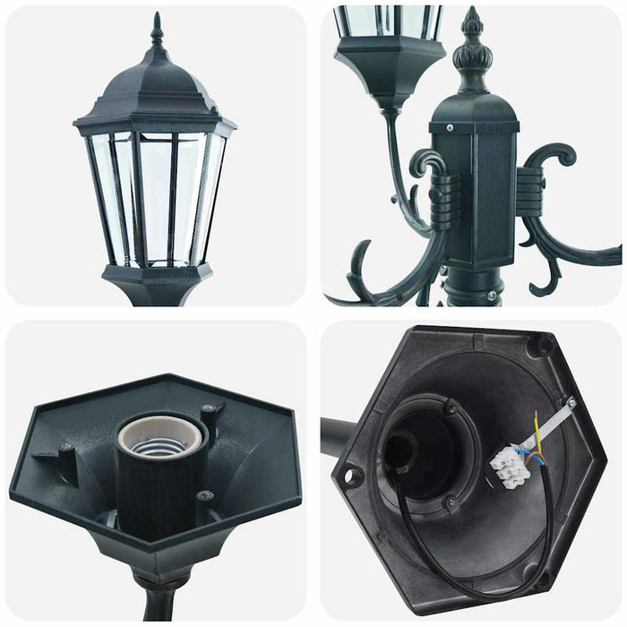 Stâlp de lumină pentru grădină Verde închis Aluminiu și Sticlă - WALTI WALTI