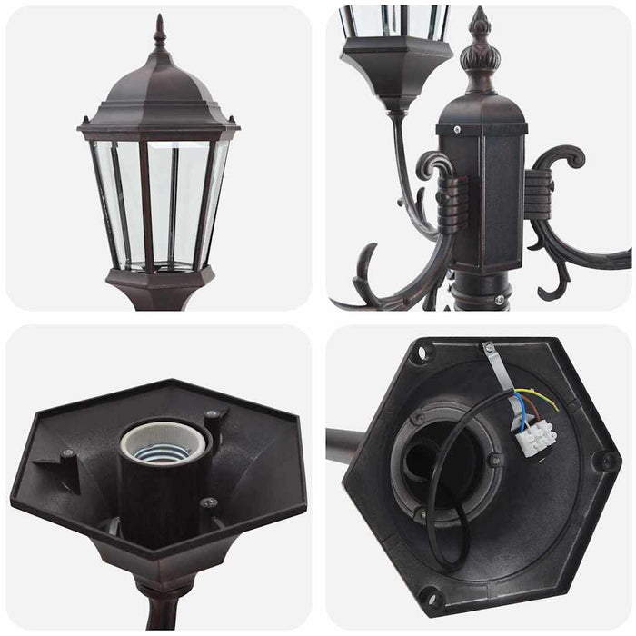 Stâlp de lumină pentru grădină Bronz Aluminiu și Sticlă - WALTI WALTI