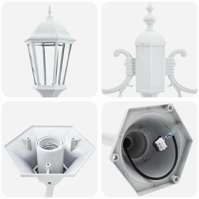 Stâlp de lumină pentru grădină Alb Aluminiu și Sticlă - WALTI WALTI