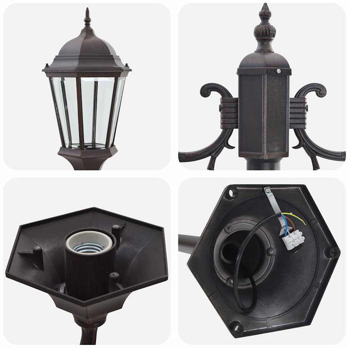 Stâlp de lumină pentru grădină Bronz Aluminiu și Sticlă - WALTI WALTI