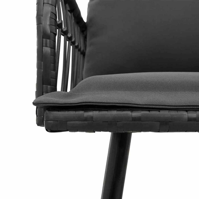 Set de canapele pentru grădină 2 pcs Negru poliratan - WALTI WALTI