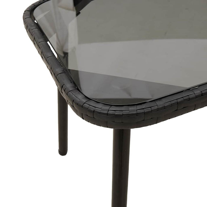 Set de canapele pentru grădină 2 pcs Negru poliratan - WALTI WALTI