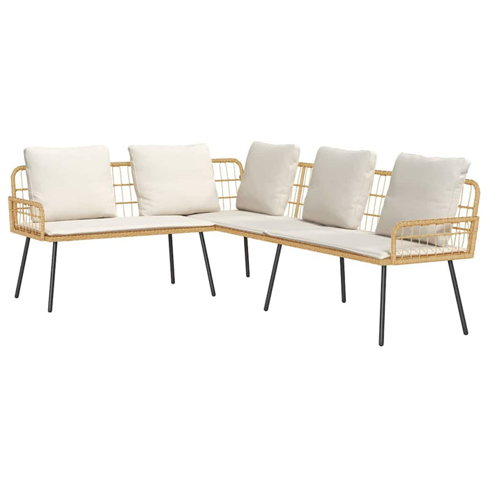 Set de canapele pentru grădină 2 pcs natural poliratan - WALTI WALTI