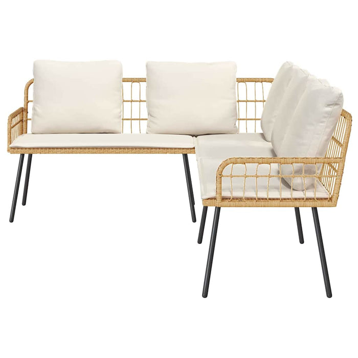 Set de canapele pentru grădină 2 pcs natural poliratan - WALTI WALTI