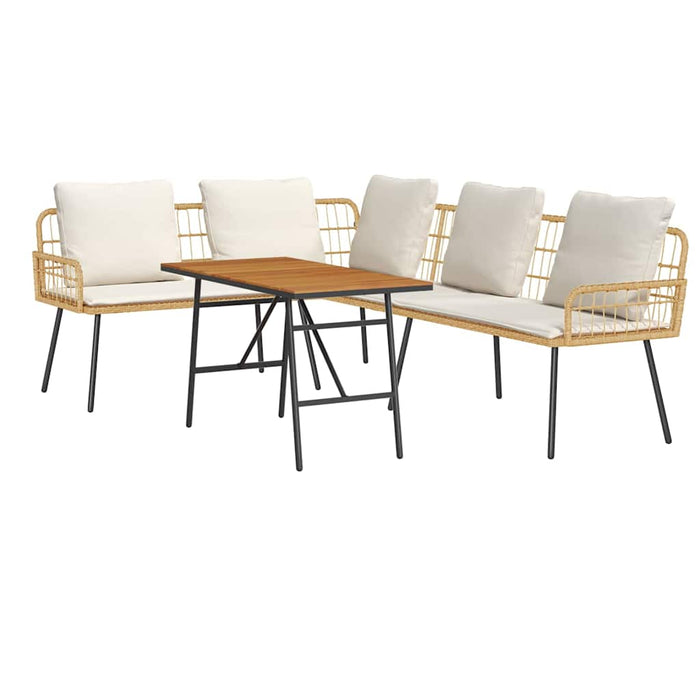 Set de canapele pentru grădină 2 pcs natural poliratan - WALTI WALTI